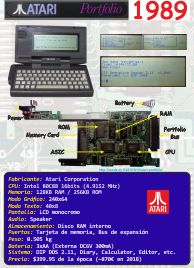 Atari Portfolio (1989) (ORD.0069.P/Funciona/Ebay/11-05-2018)